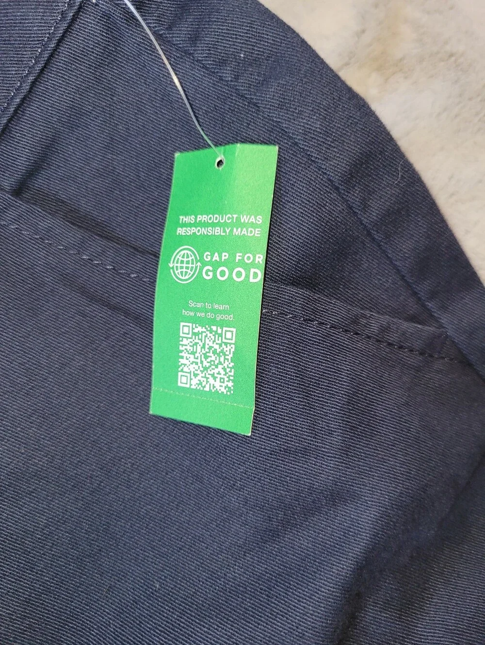 Gap Unisex Kids Size 16 Plus Uniform Shorts Navy Blue Adjustable Waist Cotton